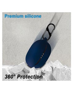ماركة غير محددة جراب ilicone متوافق مع Anker Soundcore Life Dot 3i جراب واقٍ محمول مع سلسلة مفاتيح (أزرق)  - Image 3