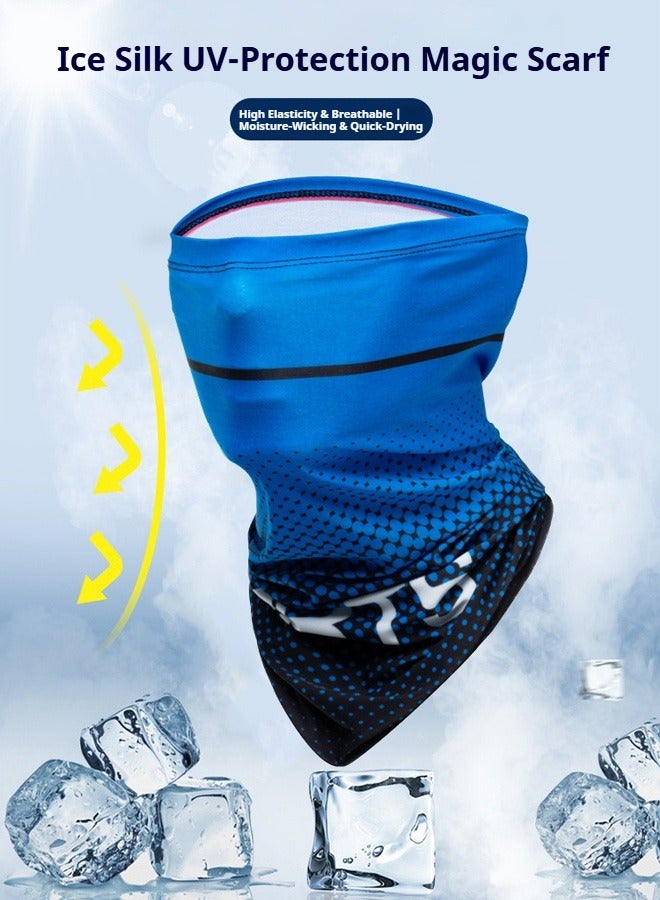 SFMW 3-Pieces Neck Gaiter Mask for Men Women Bandana Face Cover Scarf Cycling Outdoors Sports Soft Elasticity Quick-dry with Cooling Ice Silk Arm Sleeves Summer UV Sun Protection - Image 2