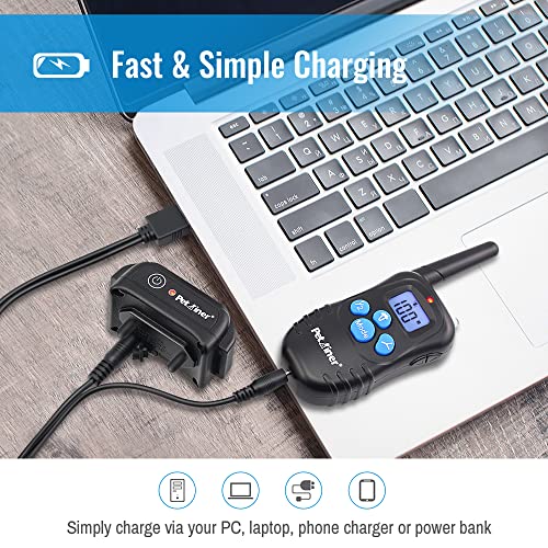 Petrainer Shock Collar for Dogs - Waterproof Rechargeable Dog Training E-Collar with 3 Safe Correction Remote Training Modes, Shock, Vibration, Beep for Dogs Small, Medium, Large - Image 5