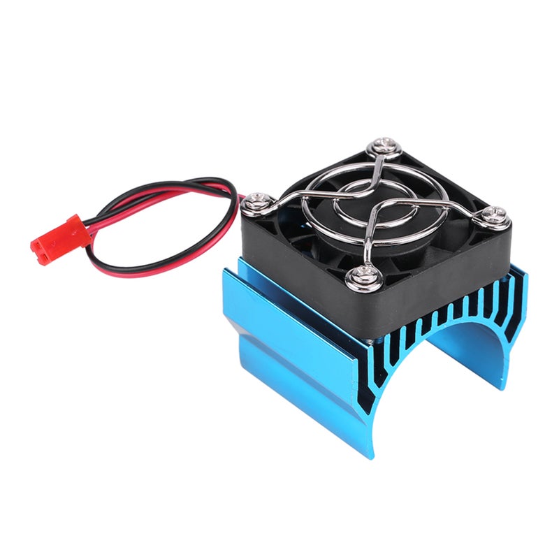 Heat Sink With Cooling Fan for 1/10 Scale Electric RC Car 540 / 550 / 3650 Motor (Blue) - Image 1
