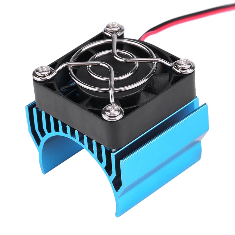 Heat Sink With Cooling Fan for 1/10 Scale Electric RC Car 540 / 550 / 3650 Motor (Blue) - Image 2