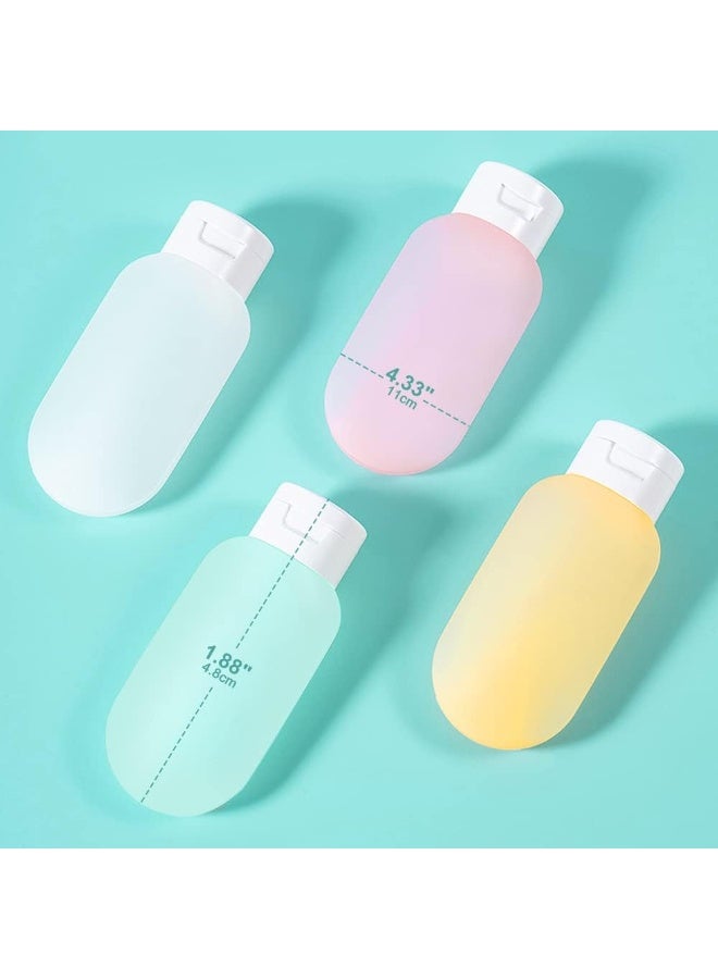 Multi-Color Silicone Travel Bottles – 4 Refillable Pieces - Image 2