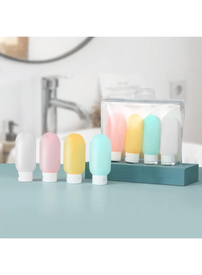 Multi-Color Silicone Travel Bottles – 4 Refillable Pieces - Image 3
