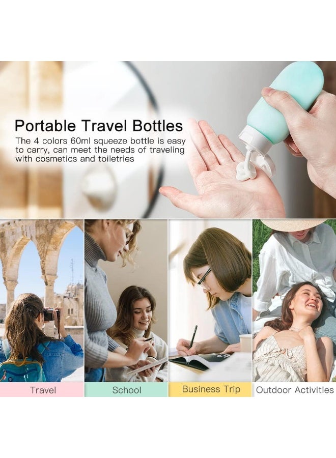 Multi-Color Silicone Travel Bottles – 4 Refillable Pieces - Image 5
