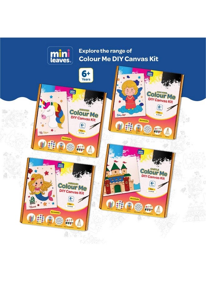 Mini Leaves Mini Leaves Colour Me Deer DIY Canvas Art Kit, 8 x 6 Inch, Wooden Easel, Premium Paint Kit for Kids 6+ Years, Brush, Glitters, Beginner DIY Canvas Kit for Ages 6-8  - Image 4