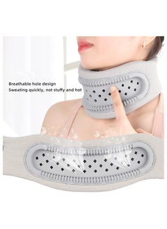 Excefore Neck Brace for Neck Pain and Support, Adjustable Cervical Collar for Sleeping, Soft Foam Neck Protectors Wraps Keep Vertebrae Stable and Aligned, Women & Men Cervical Spine Pressure Relief (Grey)  - Image 2