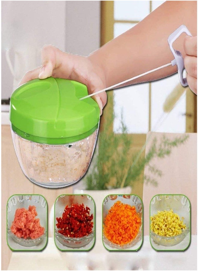 Denx Braxon Easy Rotate Slicer with Pull Cord, Manual Meat Grinder Chopper, Blender, Food Processor, Vegetable Cutter, Multicolor  - Image 3