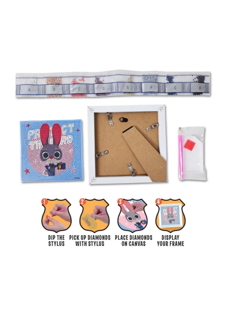 Disney Zootopia Judy Diamond Framed Painting Kit | Make It Easy & Fun | Art & Craft Home Wall Décor | Age 6+ - Image 4