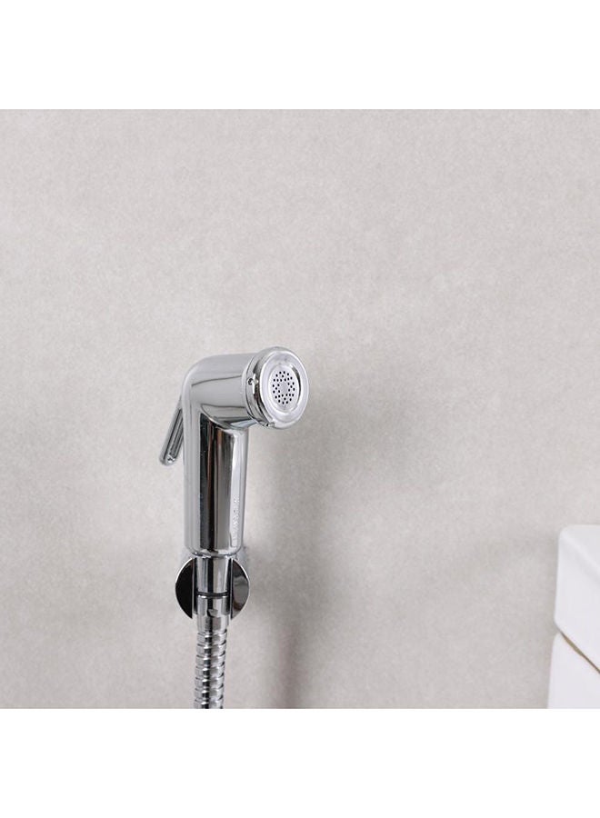 milano Deluxe Shattaf With Angle Valve, PVC Shattaf1 for Toilets, Bathroom, Lavatory Chrome - Image 2