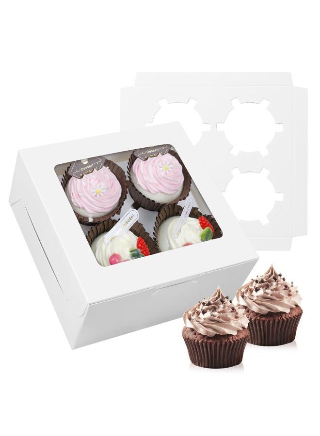 MonYouGe 30 Count Cupcake Boxes 4 Holders, Cupcake Carrier Cupcake Containers Cupcake Holder - Image 1