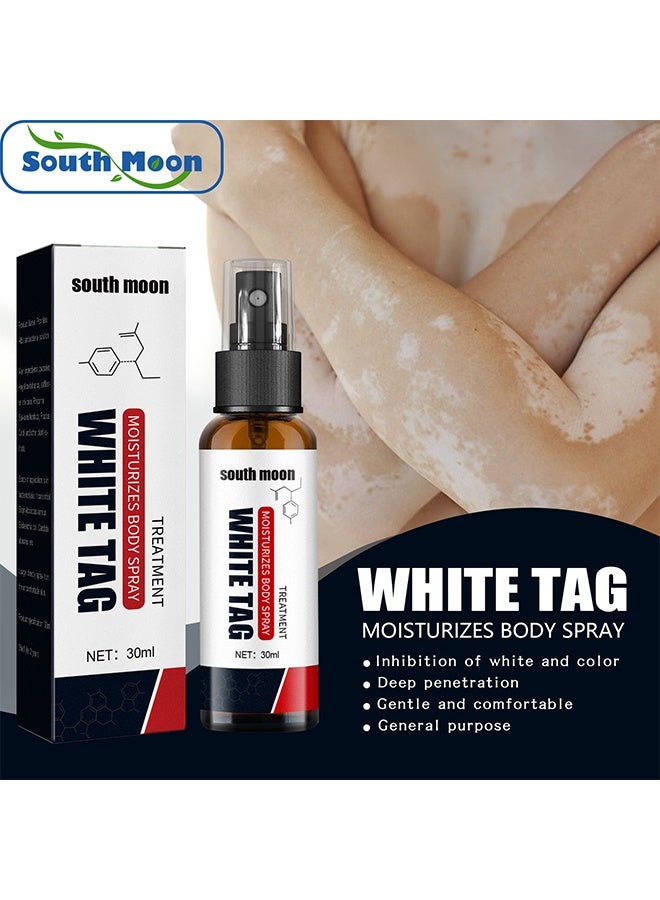 ساوث مون وايت تاغ - علاج البقع البيضاء يرطب رذاذ الجسم ، رذاذ إصلاح الجلد ، يعزز تعافي الميلانين ، يقلل من البقع البيضاء على الجلد ويحسن تصبغ الجلد ، بخاخ العناية بالبهاق 30 مل - Image 3