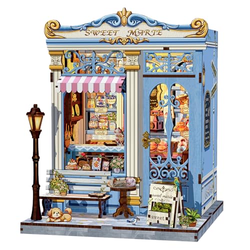 Fsolis طقم كتاب فوسوليس نوك - طقم منزل مصغر DIY للبالغين - مكتبة نوك مخبز - لغز ثلاثي الأبعاد - هدايا حرفية لمحبي الكتب والقراءة - ماري الحلوة - Image 1