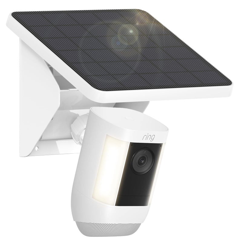 UOGW 4W Solar Panel Charging Mount for Ring Outdoor Cam Plus,Stick Up Cam,Spotlight Cam Pro/Plus,IP67 Weatherproof Long Cable with USB-C to Ring Barrel Plug Adapter(Camera Not Included) - Image 1