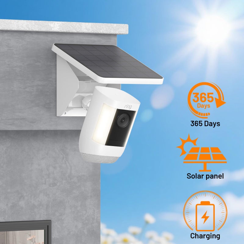 UOGW 4W Solar Panel Charging Mount for Ring Outdoor Cam Plus,Stick Up Cam,Spotlight Cam Pro/Plus,IP67 Weatherproof Long Cable with USB-C to Ring Barrel Plug Adapter(Camera Not Included) - Image 5