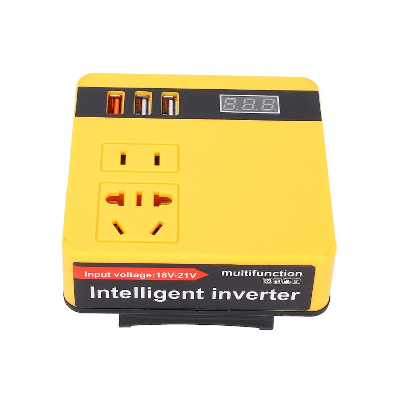 120W Wireless Power Inverter With Battery DC 18 21V AC Input 3 USB Ports Voltage Display - Image 5
