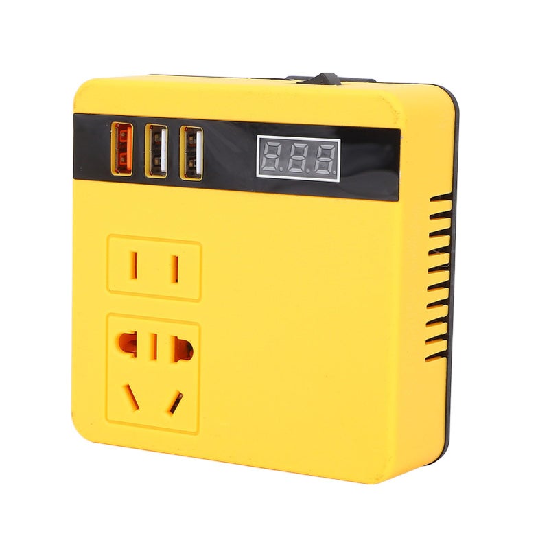120W Wireless Power Inverter With Battery DC 18 21V AC Input 3 USB Ports Voltage Display - Image 2