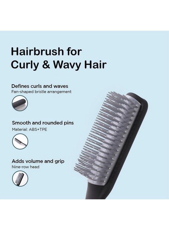 Hearts Hair Brush | Flexible Bristles Brush | Hair Brush With Paddle | Straightens & Detangles Hair Brush | Suitable For All Hair Types | Hair Brush Styling Hair | Set Of 2 | Blue & Purple - Image 5