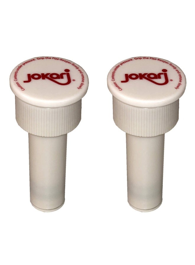 Jokari غطاء مضخة فizz Keeper 05002 زجاجات سعة 2 لتر أبيض 3.6 سم × 8 سم - يحافظ على الفقاعات - عبوة من 2 - Image 1