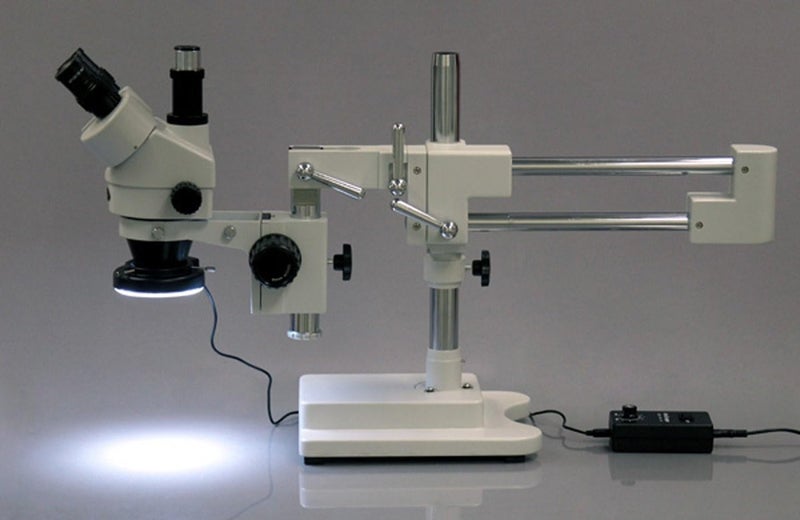 AmScope LED-60 60-LED Microscope Ring Light Illuminator with Control Box and Adapter - Image 4