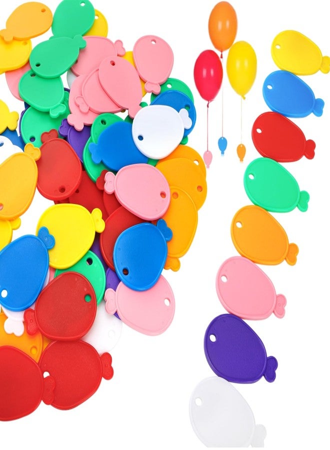 ELFULLY 80 Pcs Plastic Balloon Weights, Reusable Colorful Balloons Pendants, Wedding Birthday Party Balloons Accessories for Helium Balloon Decoration - Image 1