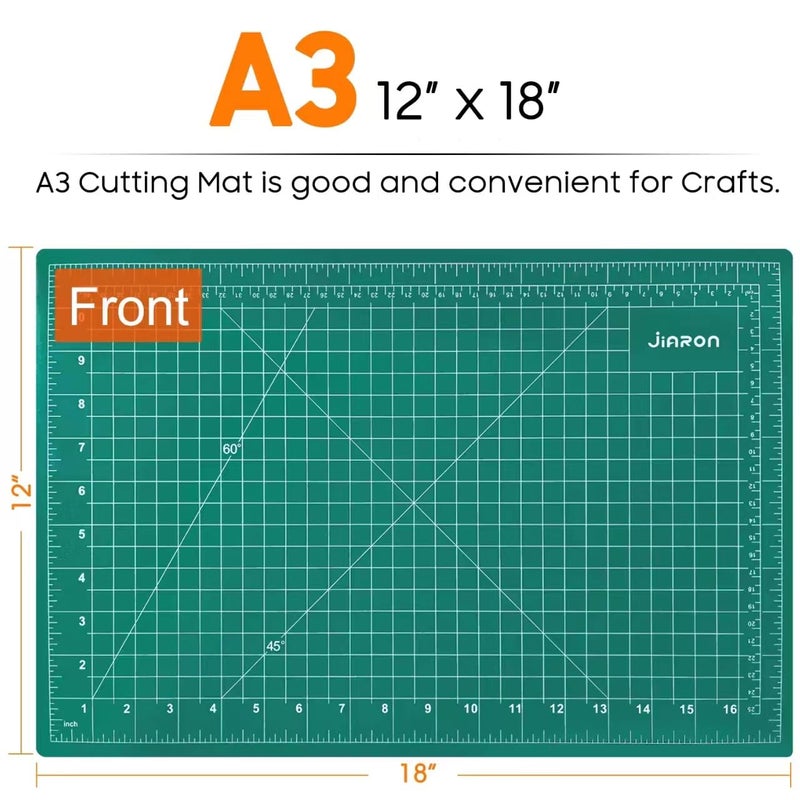 JIARON 5 Pack Self Healing Sewing Mat, JIARON 12'' x 18'' Cutting Mats for Crafts, Double Sided 5 Layers Craft Cutting Mat for Sewing, Crafts, Scrapbooking Mat.  - Image 2