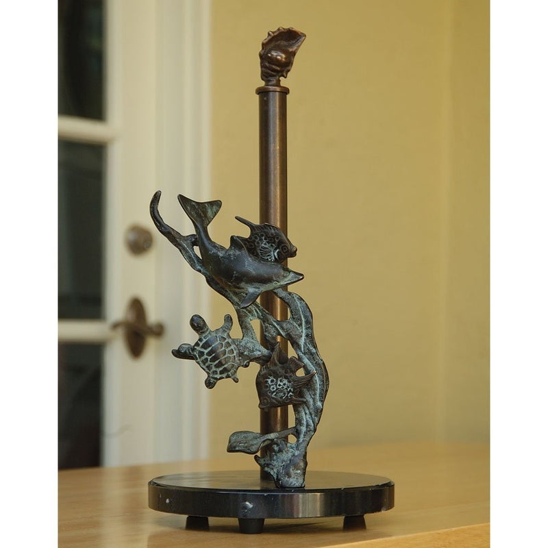 Sea Life Turtle Dolphin Fish Seashell Paper Towel Holder