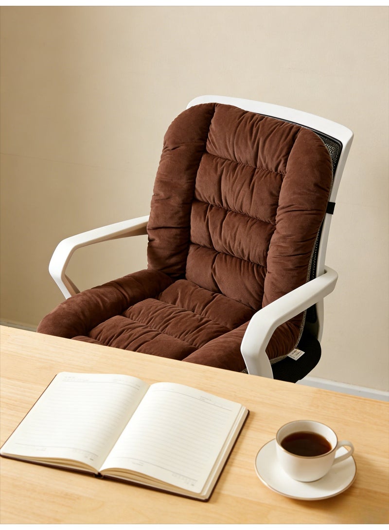CKIKH Office chair seat cushion, soft seat cushion with back support, removable cover for easy installation (brown). - Image 5