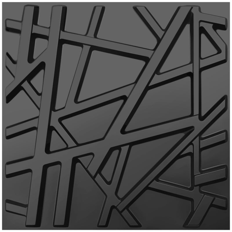 LEVOWAY 33 Pack 3D Wall Panels for Interior Wall Decor, 12''x12'' Black Accent Textured Wall Panels, Wall Covering Panles for Living Room, Gaming Room, TV Background, Cover 32 Sq.Ft - Image 1