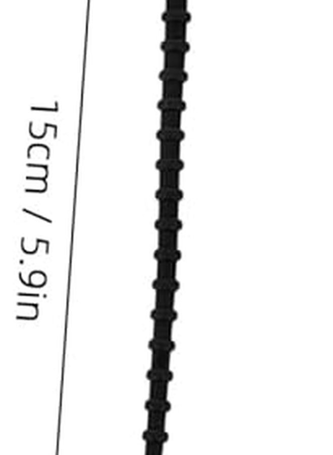 PRETYZOOM 10 حزمة أربطة سيليكون قابلة لإعادة الاستخدام لتنظيم الكابلات والأسلاك باللون الأسود - Image 3