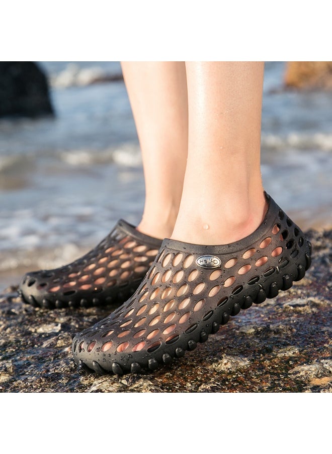 NIBEMINENT Summer Massage Base Sandals Non-Slip Beach Shoes Couple Hole Shoes Breathable Garden Slippers  Adults  - Image 2
