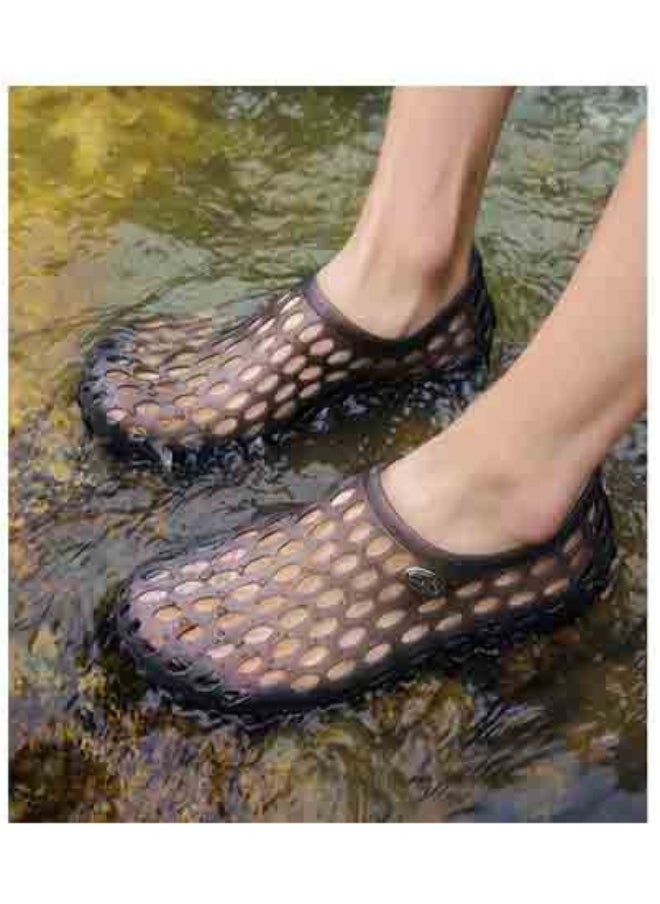 NIBEMINENT Summer Massage Base Sandals Non-Slip Beach Shoes Couple Hole Shoes Breathable Garden Slippers  Adults  - Image 3