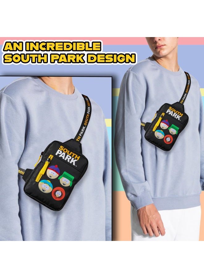 South Park Sling Bag for Men, Crossbody Bag with Adjustable Strap Shoulder Side Chest Bag for Travel Holiday Sports - Image 3