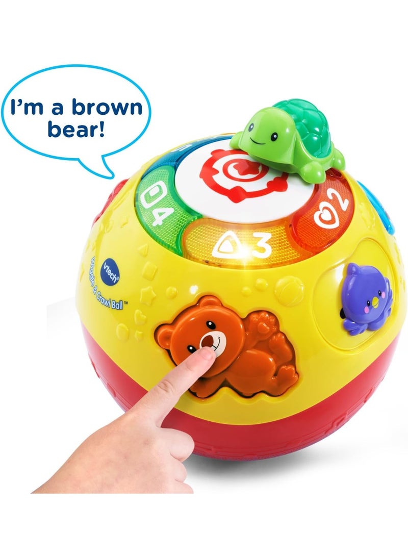 vtech Crawl & Learn Bright Magical Lights Ball - Multicolour | Moving ball! Press the chunky buttons to meet the animals, learn numbers, and hear 4 songs and 12 melodies | Suitable ages 6 m + up - Image 5