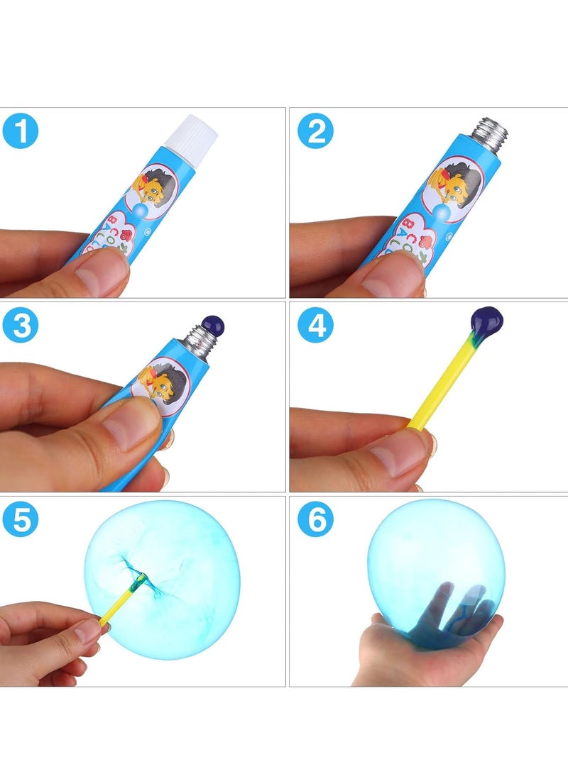 Colour 20PCS Blow Plastic Bubbles Toy Set, Large Bubble Balloons Bubble Blowing Products Collection Kid-Friendly Bubble Blowing Toys for Kids Outside Party Birthday Gift Toddler Outdoor Toys - Image 4