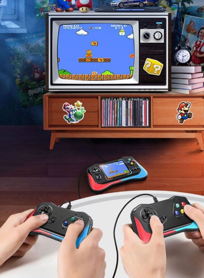 Neutral Classic Joystick Handheld Console + Gamepad (Two-Player Edition), 3.5-inch HD Colour Screen, Hundreds of Built-in Classic Games, 1200mAh Rechargeable Battery, Connects to TV and Gamepad (Colour) - Image 3