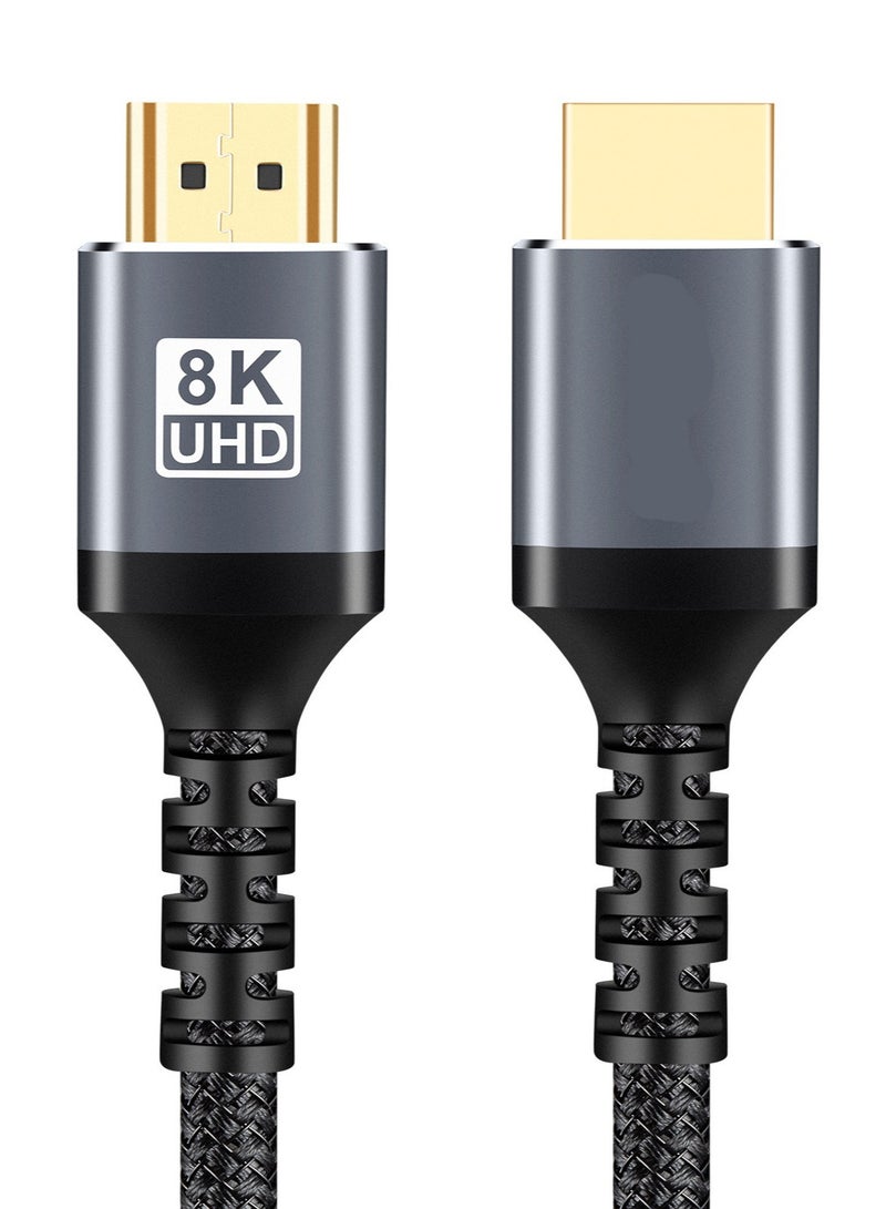 1M Nylon Braid 8K@60Hz HDMI To HDMI 2.1 Male Audio video Cable 48 Gbps For Laptop PC Computer Monitor Camera HDTV PS4 - Image 1