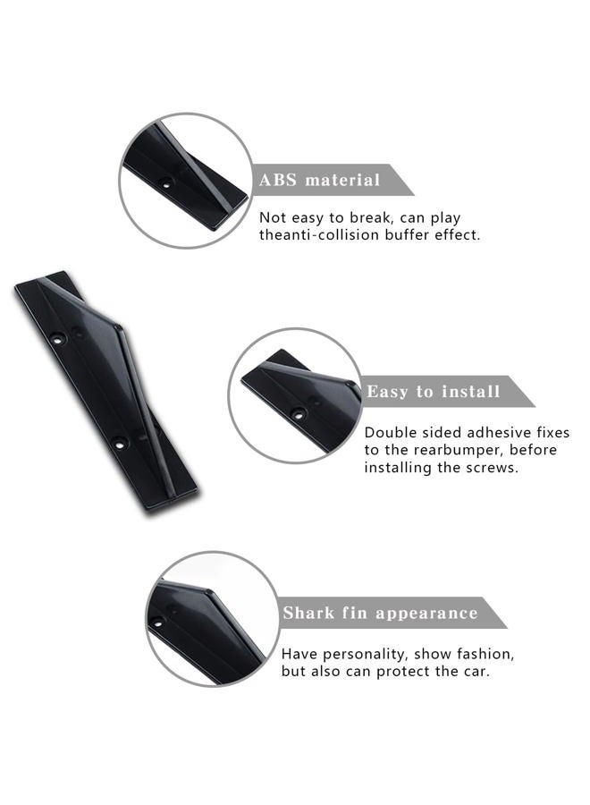Couslcd 4pcs Car Lower Bumper Lip Diffuser, Rear Splitter Lip Wing with Screw, Anti-Crash Accessories Spoiler Fin Protector,Universal Auto Decoration for Car SUV Truck (B Surface Black) - Image 3