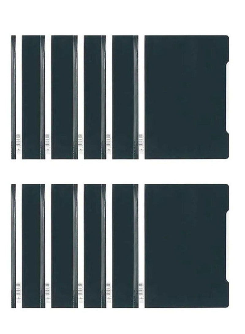 Durable 10-Piece File Folder Black Color - Image 1