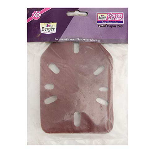 Berger Sanding Disc Sand Paper | Polishing Sand Paper Grade 240 | Hook and Loop Assorted Sanding Paper (Pack of 2) - Image 1