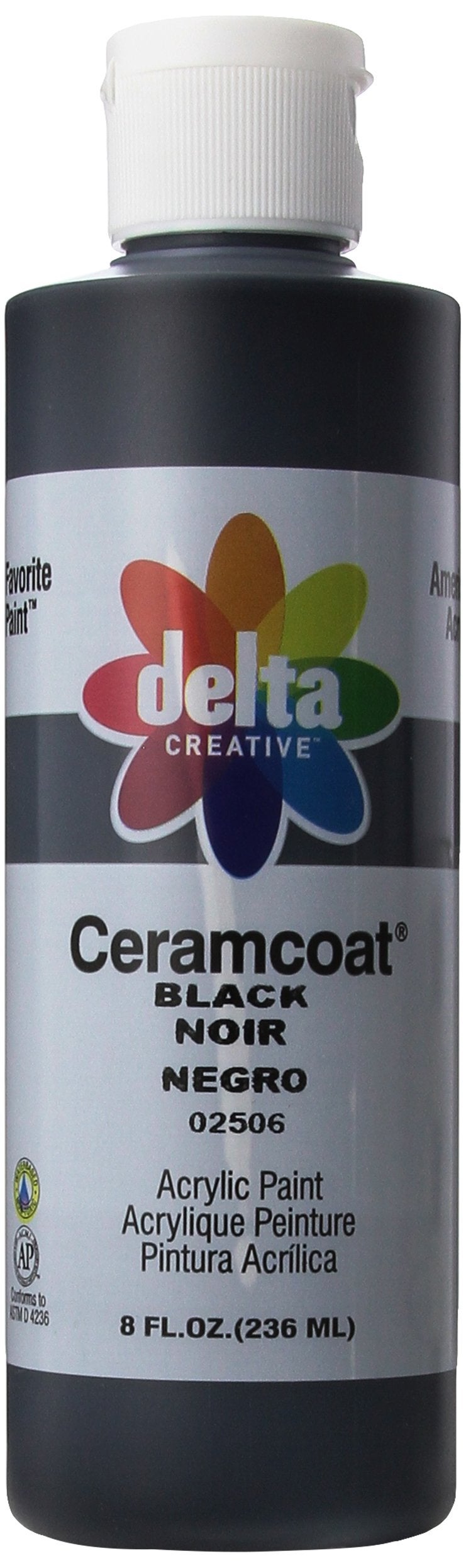 Delta Creative Ceramcoat Acrylic Paint in Assorted Colors 8 oz 025068 Black