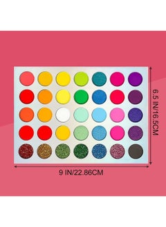 Eyeshadow Palette,35 Colors High Pigmented Makeup Palette Matte And Shimmer Glitter Powder Eye Shadow Waterproof Long Lasting Eye Shadow Palette(Style 2)