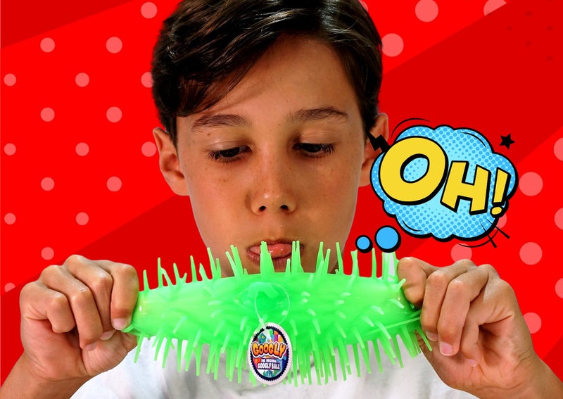 Ja-Ru JA-RU Googly Puffer Ball Rubber Spike Ball (1 Unit Assorted) Soft Squishy & Stretchy Tentacles. Colorful Fidget Toy for Kids. Therapy Balls & Party Favor Supply 22163-1 - Image 4
