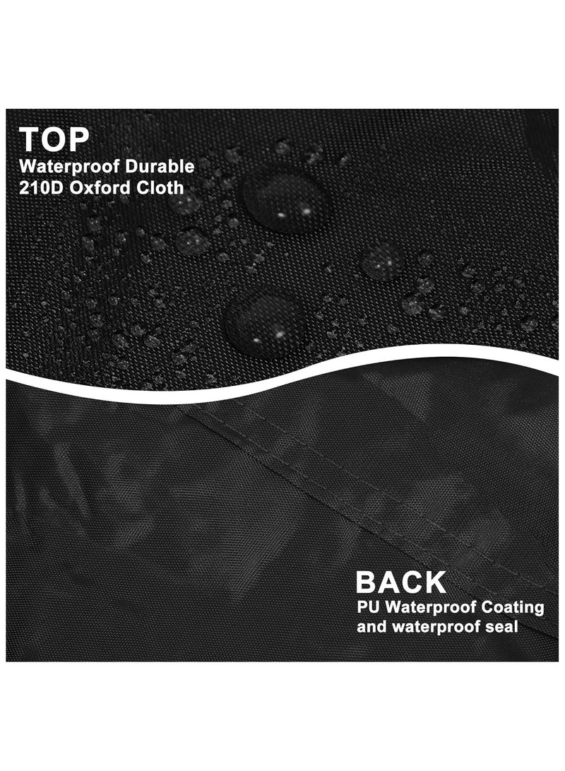 Generic Heavy-Duty Car Cover for Jeep Wrangler 4-Door 2007-2023 | Waterproof Outdoor Protection | Sun, Rain, Dust, Wind & Snow Resistant | Black Cover with Driver Door Zipper Access - Image 5