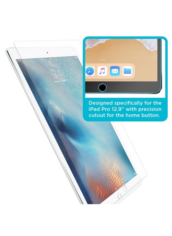 Tech Armor - واقي شاشة من الزجاج الباليستي مصمم لجهاز Apple Ipad Pro مقاس 12.9 بوصة (2015 و2017) عبوة واحدة - Image 1