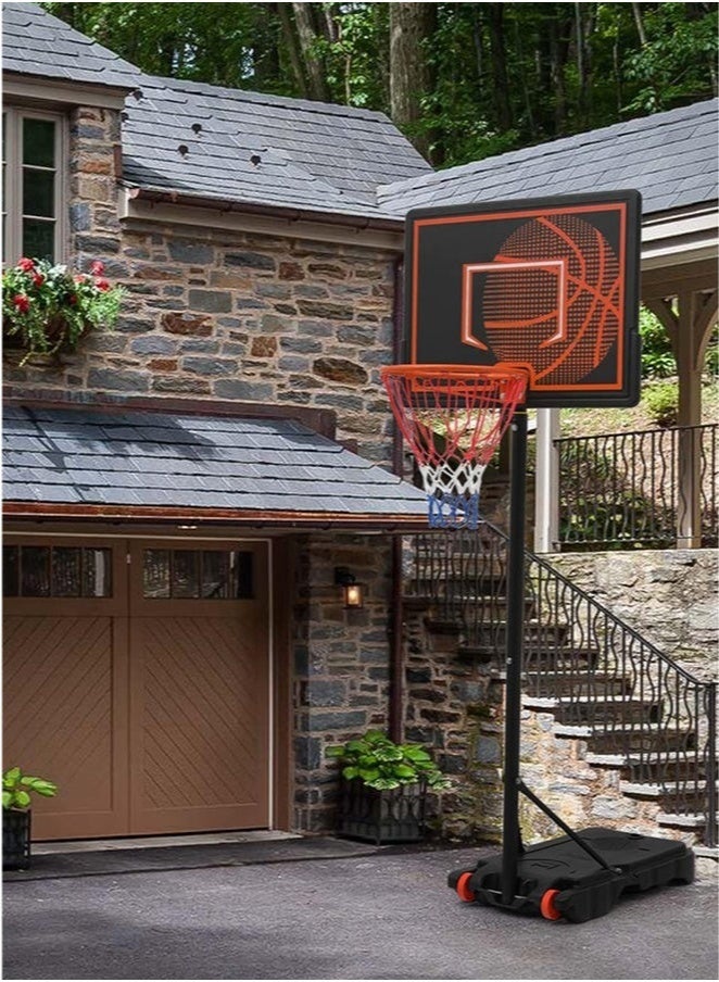 WALALLA Kids Basketball Hoop Adjustable 160-210cm, Portable Outdoor Goal System with 84*60cm Shatterproof Backboard, Perfect for Kids, Teens, Youth in Driveway, Backyard, Indoor Use - Image 3