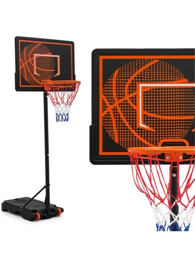 WALALLA Kids Basketball Hoop Adjustable 160-210cm, Portable Outdoor Goal System with 84*60cm Shatterproof Backboard, Perfect for Kids, Teens, Youth in Driveway, Backyard, Indoor Use - Image 1