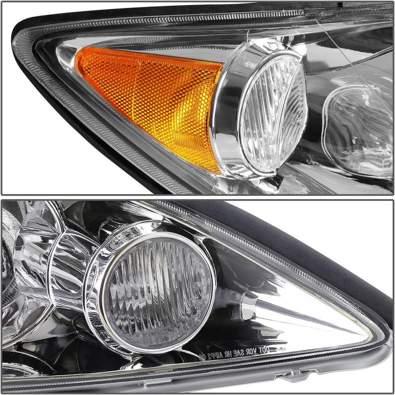 DNA MOTORING استبدال مصباح المصباح الأمامي الجانبي الأيمن DNA MOTORING OEM-HL-0094-R بتصميم هيكل كروم لسيارة تويوتا كامري 2005-2006 - Image 2