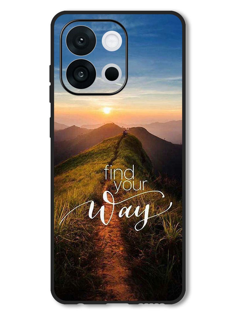 Theodor Case Compatible with OnePlus 13s 6.32 Inch Protection Shockproof Bumper Cover Find Your Way - Image 1