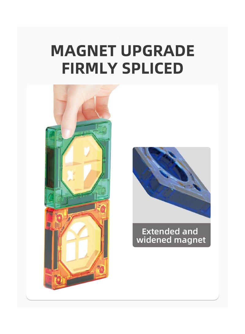 ماجنيتك مكعبات بناء مغناطيسية، مجموعة مكونة من 160 قطعة من مكعبات البناء ثلاثية الأبعاد النابضة بالحياة، تشجع البناء الإبداعي، وتعزز نمو الدماغ التعليمي، وتحفز الخيال، وألعاب العلوم والتكنولوجيا والهندسة والرياضيات للأطفال من سن 3 سنوات فما فوق. - Image 3