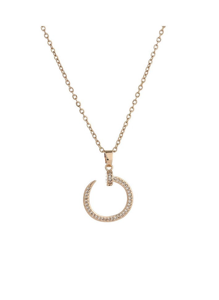 Necklace for Girls ,Women's Fashion Shiny Pendant Necklace （Gold） Jewelry Gifts - Image 5